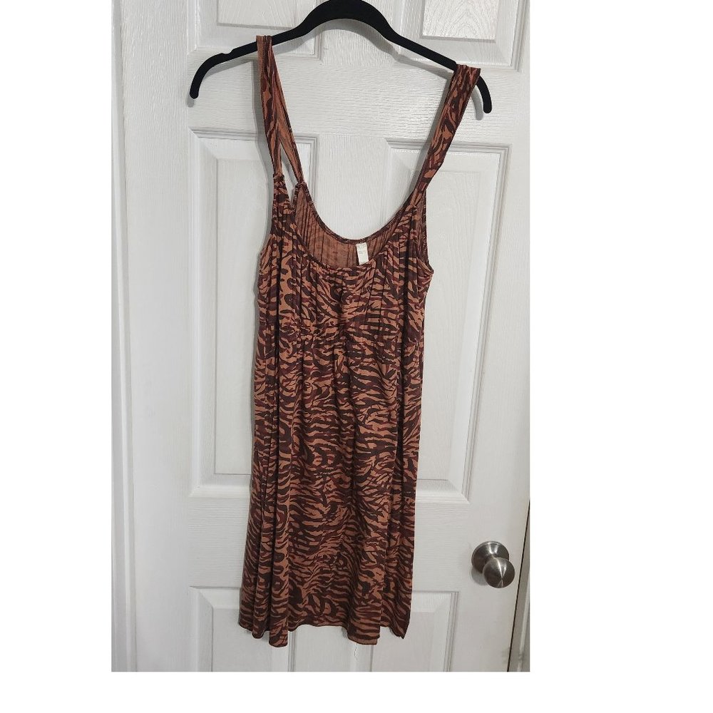 Tiger striped flowy cotton dress